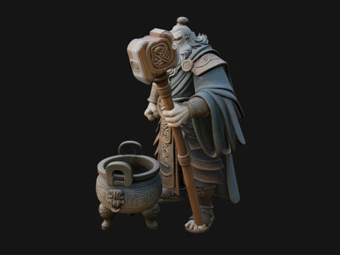 Hammer Thunder God Statue Design 5 - 3D Print Model 3D Print Model