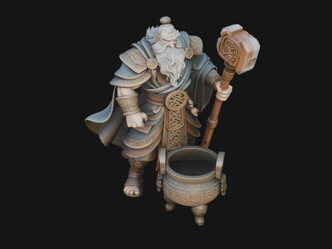 Hammer Thunder God Statue Design 5 - 3D Print Model 3D Print Model