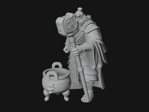 Hammer Thunder God Statue Design 5 - 3D Print Model 3D Print Model