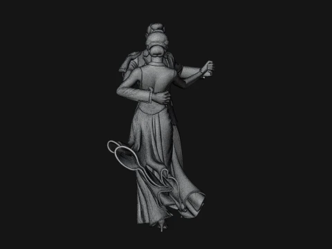 Ballroom Dancing Couple Statue Design 4 - 3D Print Model 3D Print Model