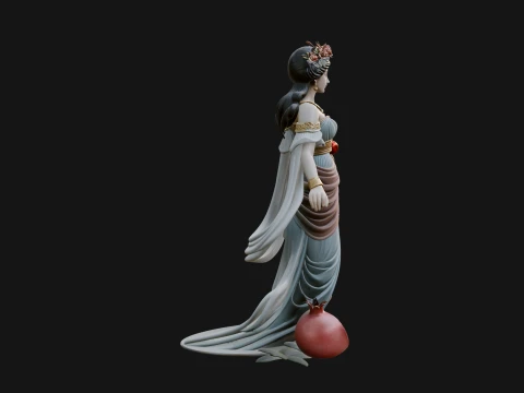 Rose Crowned Goddess Statue Design 8 - 3D Print Model 3D Print Model