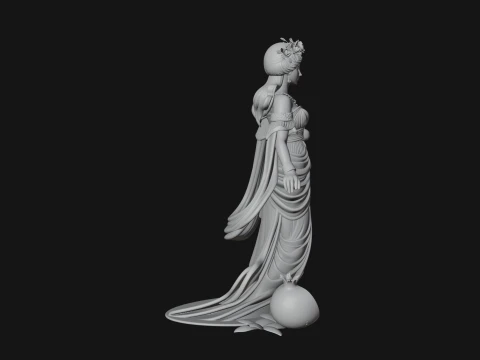 Rose Crowned Goddess Statue Design 8 - 3D Print Model 3D Print Model