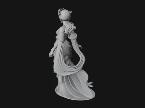Rose Crowned Goddess Statue Design 8 - 3D Print Model 3D Print Model