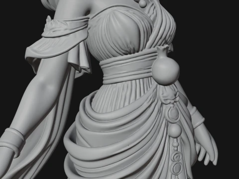 Rose Crowned Goddess Statue Design 8 - 3D Print Model 3D Print Model