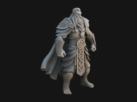 Barbarian Warlord Statue Design 18 - 3D Print Model 3D 프린트 모델