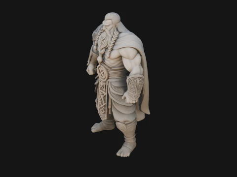 Barbarian Warlord Statue Design 18 - 3D Print Model 3D Print Model