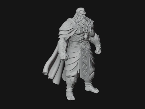 Barbarian Warlord Statue Design 18 - 3D Print Model 3D Print Model