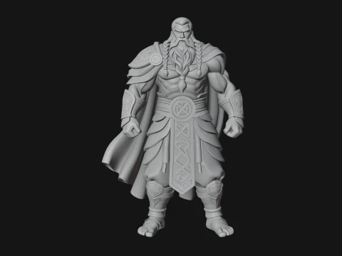 Barbarian Warlord Statue Design 18 - 3D Print Model 3D Print Model