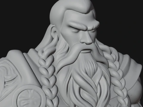 Barbarian Warlord Statue Design 18 - 3D Print Model 3D Print Model