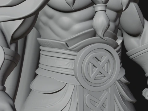 Barbarian Warlord Statue Design 18 - 3D Print Model 3D Print Model