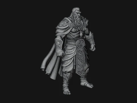 Barbarian Warlord Statue Design 18 - 3D Print Model 3D Print Model