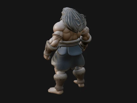 Barbarian Warlord Statue Design 19 - 3D Print Model 3D Print Model