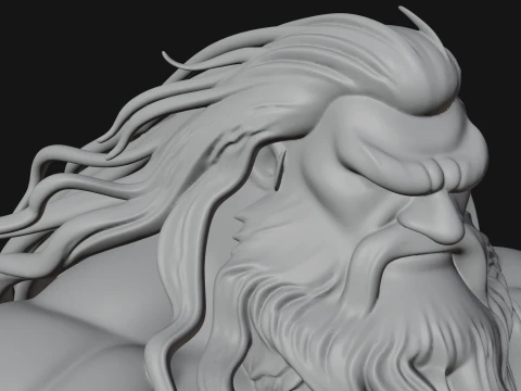 Barbarian Warlord Statue Design 19 - 3D Print Model 3D Print Model