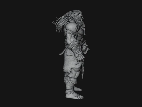 Barbarian Warlord Statue Design 19 - 3D Print Model 3D Print Model