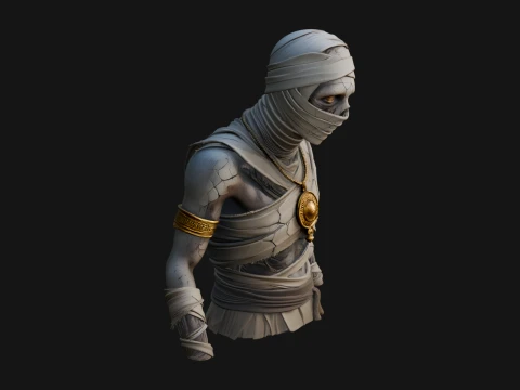 Mummy Warrior Statue Design 5 - 3D Print Model 3D Print Model