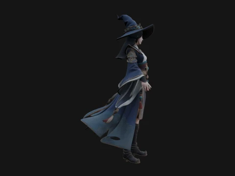 Witch Hat Sorcerer Statue Design 19 - 3D Print Model 3D Print Model