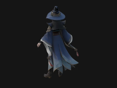 Witch Hat Sorcerer Statue Design 19 - 3D Print Model 3D Print Model