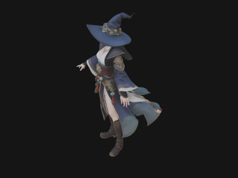 Witch Hat Sorcerer Statue Design 19 - 3D Print Model 3D Print Model
