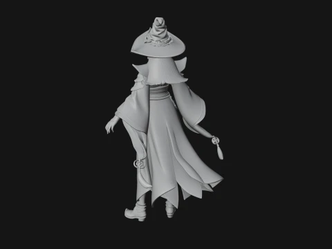 Witch Hat Sorcerer Statue Design 19 - 3D Print Model 3D Print Model
