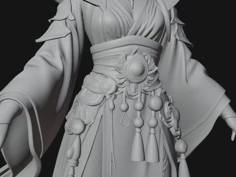 Witch Hat Sorcerer Statue Design 19 - 3D Print Model 3D Print Model