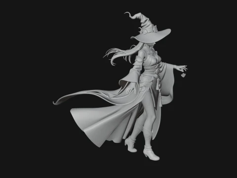 Witch Hat Sorcerer Statue Design 20 - 3D Print Model 3D Print Model