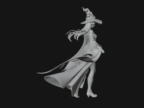 Witch Hat Sorcerer Statue Design 20 - 3D Print Model 3D Print Model