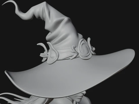 Witch Hat Sorcerer Statue Design 20 - 3D Print Model 3D Print Model