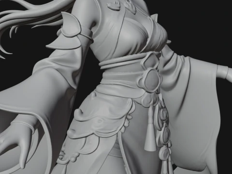 Witch Hat Sorcerer Statue Design 20 - 3D Print Model 3D Print Model