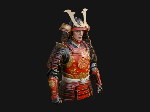 Samurai Armor Display Statue Design 10 - 3D Print Model 3D Print Model