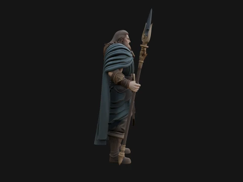 Odin with Spear Statue Design 15 - 3D Print Model 3D Print Model