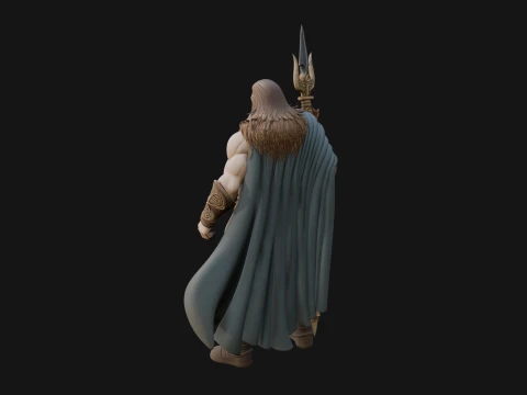 Odin with Spear Statue Design 15 - 3D Print Model 3D Print Model