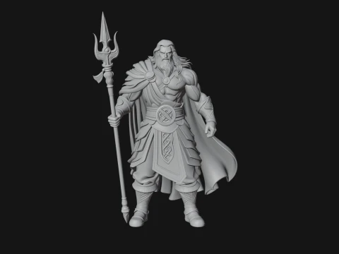 Odin with Spear Statue Design 15 - 3D Print Model 3D Print Model