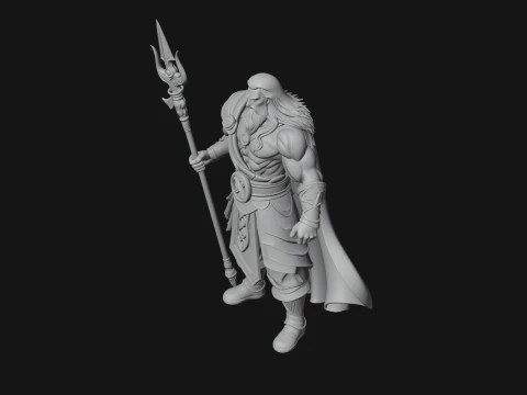 Odin with Spear Statue Design 15 - 3D Print Model 3D Print Model