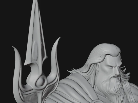 Odin with Spear Statue Design 15 - 3D Print Model 3D Print Model