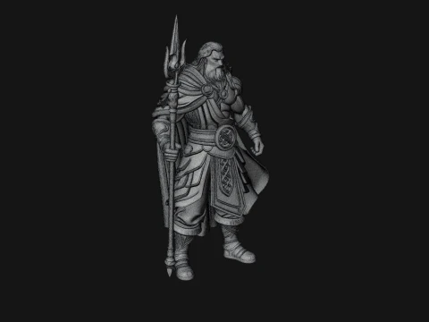 Odin with Spear Statue Design 15 - 3D Print Model 3D Print Model