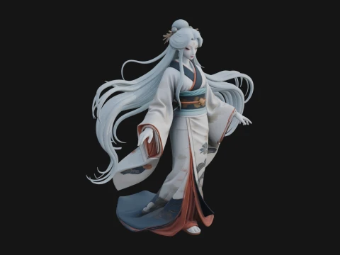 Crescent Crown Priestess Statue Design 6 - 3D Print Model Modelo de impresión 3D