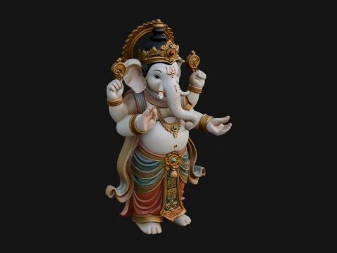 Ganesha Statue Design 13 - 3D Print Model Model do druku 3D