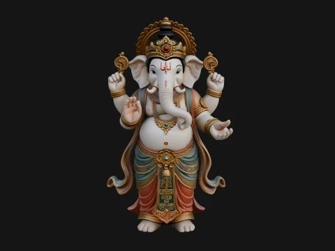 Ganesha Statue Design 13 - 3D Print Model 3D Print Model