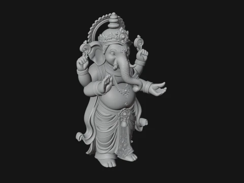 Ganesha Statue Design 13 - 3D Print Model 3D Print Model