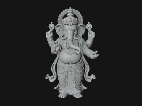 Ganesha Statue Design 13 - 3D Print Model 3D Print Model