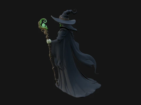 Witch Hat Sorcerer Statue Design 21 - 3D Print Model 3D Print Model