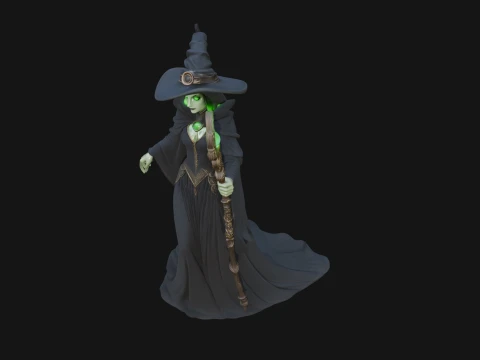 Witch Hat Sorcerer Statue Design 21 - 3D Print Model 3D Print Model