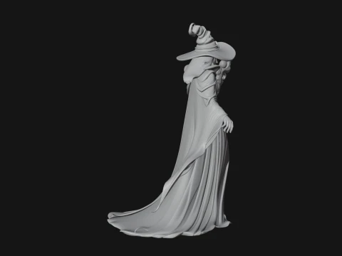 Witch Hat Sorcerer Statue Design 21 - 3D Print Model 3D Print Model