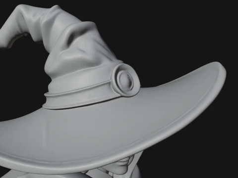 Witch Hat Sorcerer Statue Design 21 - 3D Print Model 3D Print Model