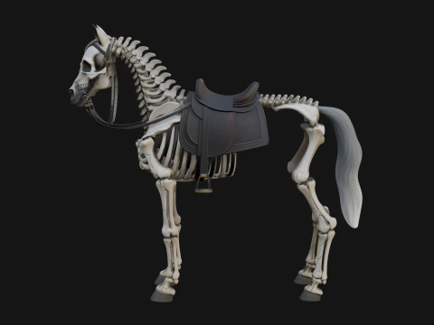 Skeleton Horse Statue Design 1 - 3D Print Model 3D Print Model