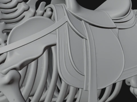 Skeleton Horse Statue Design 1 - 3D Print Model 3D Print Model