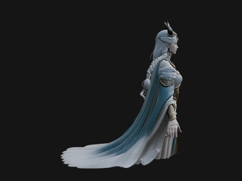 Elven Queen Statue Design 32 - 3D Print Model 3D Print Model