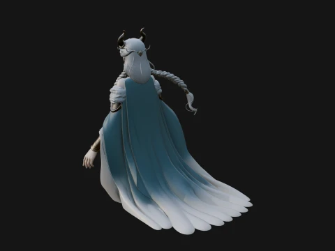 Elven Queen Statue Design 32 - 3D Print Model 3D Print Model