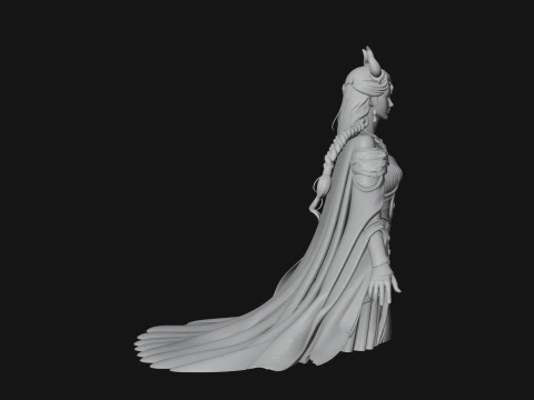 Elven Queen Statue Design 32 - 3D Print Model 3D Print Model
