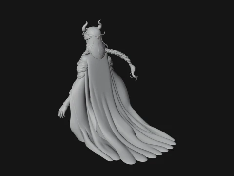 Elven Queen Statue Design 32 - 3D Print Model 3D Print Model